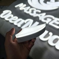 Lettres en acier inoxydable rétroéclairées personnalisées, lettres en relief 3D, enseigne publicitaire et décorative murale avec face en acrylique, installation facile