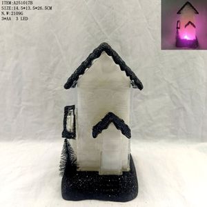 Nouvelle idée de produit Lanterne à paillettes d'eau Crâne de corbeau Halloween Lanterne à globe de neige éclairée noire Crânes pour l'artisanat Pas encore d'avis - Product Image 4