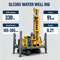 Foreuse hydraulique sur chenilles de 330 m pour l'exploration de l'eau