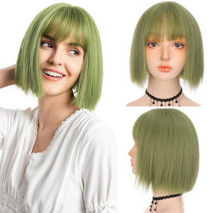 Perruque pour filles européennes et américaines de la forêt Perruques de cosplay transparentes, <span class=keywords><strong>cheveux</strong></span> courts et raides, petit bandeau pour le commerce extérieur - Product Image 1