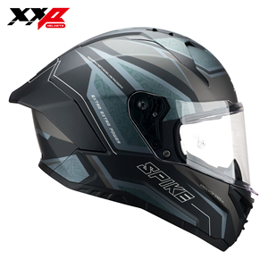 Casques de moto intégraux NOUVEAUX avec grand spoiler, double visière, boucle à dégagement rapide, tailles S-XXL, XXP VINDICATOR SPIKE DOT ABS - Product Image 3