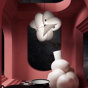 Nordic-Style Minimalist <b>Dining</b> Room Pendant <b>Lights</b> Creative Fabric Lighting Fixtures for Living Room Rest Areas Showrooms - Product Image 3