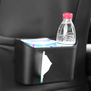 Modern Multi-Functional Car <b>Seat</b> Back <b>Storage</b> Organizer with Trash Box and Tissue/Drink Holder - Product Image 3
