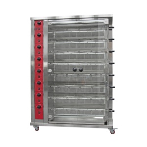 Chickens Being Spit Roasted New Design 2 3 4 6 8 Rods Commercial Roasting Grill Gas Spain Spanish Rotisserie Chicken Oven