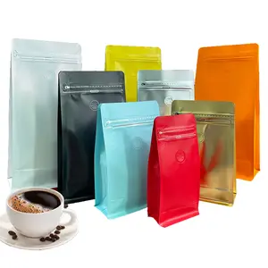 Offre Spéciale 250g/500g/1kg sac d'emballage alimentaire en grains de café avec fermeture à glissière sacs en plastique recyclables pochette debout