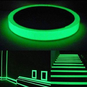 Rollo fluorescente que brilla en la oscuridad, película luminiscente, cinta autoadhesiva brillante - Product Image 1