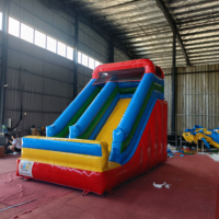 Kaluen-Glissière gonflable extérieure colorée de 3m x 5m, château plein d'entrain, toboggan sautant pour enfants, grand toboggan sec gonflable à vendre
