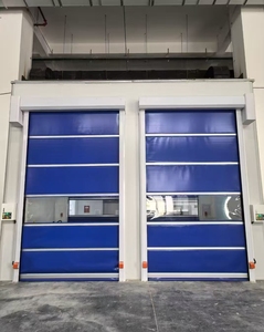 Grille de <span class=keywords><strong>porte</strong></span> rapide en PVC Ysd pour garage, cuisine industrielle, avec verrouillage de ligne LT3X, moteur manuel, en acier galvanisé, résistante au vent - Product Image 1