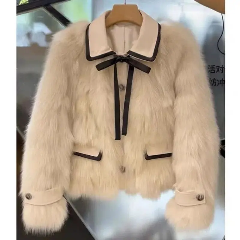 Wholesale winter fashionable and warm short Plush fur coats at low prices