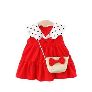 En gros Version coréenne été sans manches à pois robe pour filles nouveau élégant une pièce enfant en bas âge vêtements livraison directe 1027 - Product Image 5