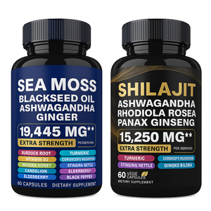 Cápsulas de Shilajit Oem, Minerales Fúlvicos, Ácido de Musgo Marino, Mezcla Natural, Ashwagandha, Tongkat Ali, Complejo de Cápsulas de Shilajit - Product Image 1