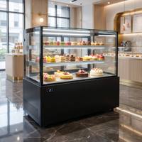 Vitrina Comercial de Vidrio para Frutas, Alimentos Cocinados y Postres, y Gabinete de Conservación para Exhibición de Pasteles