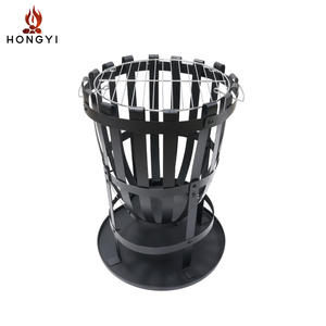 Hongyi Outdoor <b>Fire</b> <b>Pit</b> Rustic Steel Charcoal Stove With Log Grate For Patio Heating And <b>Barbecue</b> - Product Image 3