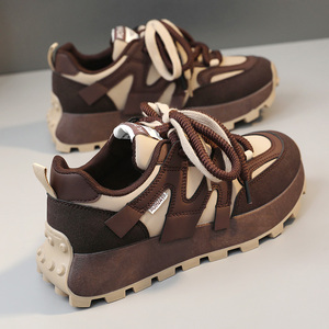 2026 New Women's Lace-up Breathable Anti-Slip Sporty Fashion Trend PU Upper Shoes for Spring Summer Autumn - Product Image 2