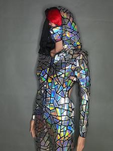 Peleles de manga larga con capucha para mujer, monos de una pieza para espectáculo de escenario, mono de lentejuelas para fiesta, 2022, 2022 - Product Image 2