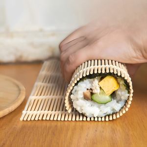 Esterilla de Bambú Natural para Enrollar <span class=keywords><strong>Sushi</strong></span>, Apta para Contacto con Alimentos, Superficie Lisa, para Preparación de <span class=keywords><strong>Sushi</strong></span> en Casa y Restaurantes - Product Image 6