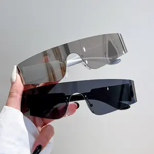 نظارات شمسية ستيم بونك للنساء نظارات شمسية رياضية مرآة للرجال UV400 Punk2022 نظارات شمسية فاسق علوية مسطحة نظارات شمسية y2k