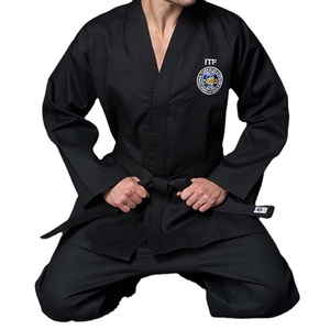 Uniforme de <span class=keywords><strong>Taekwondo</strong></span> ITF Negro, Envío Gratis, <span class=keywords><strong>Dobok</strong></span> de <span class=keywords><strong>Taekwondo</strong></span> ITF en Venta - Product Image 2