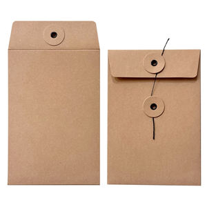 Impression personnalisée en gros de grandes enveloppes en papier noir <span class=keywords><strong>A3</strong></span> <span class=keywords><strong>enveloppe</strong></span> de stockage de fichiers avec fermeture à oeillet et ficelle - Product Image 3
