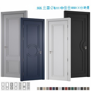 Porte coupe-feu intérieure en bois massif de style moderne, norme britannique FD30, avec résistance au feu de 60 minutes pour usage résidentiel - Product Image 1