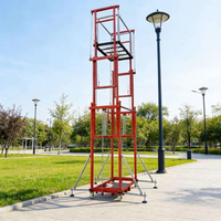 Plateforme élévatrice électrique robuste pour marchandises, monte-charge industriel, élévateur de fret d'entrepôt, système de garde-corps de sécurité, rail unique