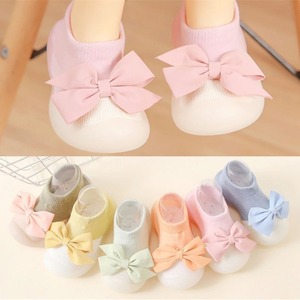 Bow Girl Baby Sock Shoes Princess Wind Baby Toddler Shoes Cute Cotton Anti Slip Soft <b>Sole</b> Baby Socks - Product Image 5