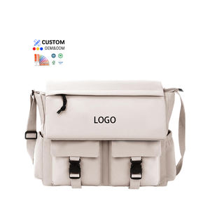 Bolso bandolera para ordenador portátil con logotipo personalizado para hombres y mujeres, bolso universitario informal con asa larga para viajes de oficina, uso universitario - Product Image 1