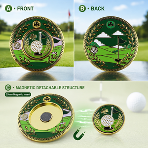 Marcador Magnético para Pelotas de Golf con Diseño Artístico en Esmalte, Ideal para Regalos y Eventos en Campos de Golf - Product Image 3