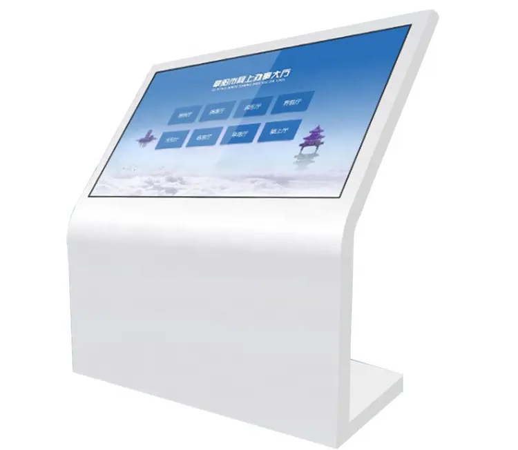43 ''Indoor Dual-Systeem Infrarood Touchscreen Kiosk Totem Lcd-Scherm Vorm Lcd Interactieve Kiosk