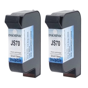 Cartouche d'encre invisible à base de solvant JS70 de bonne qualité avec puce pour imprimante à jet d'encre thermique TIJ Meenjet Mxpro Mxplus Mx Series - Product Image 1