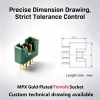 Connecteur MPX plaqué or 6 broches mâle-femelle, multiplexeur 6 broches, pièces de connexion de câble de signal pour modèles RC, avions, drones, bateaux