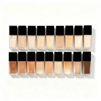 Vente en gros OEM, fond de teint liquide mat vegan personnalisé, teint foncé, 18 couleurs, en vrac, étiquette privée