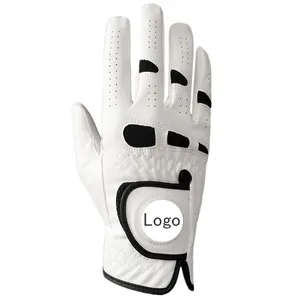Mens Golf Glove Left Hand Premium Leather Excellent Grip Super Soft Breathable Durable Fit All Weather
