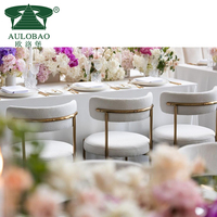 Chaises de salle à manger en tissu cloutée pour fête de mariage, chaise de restaurant