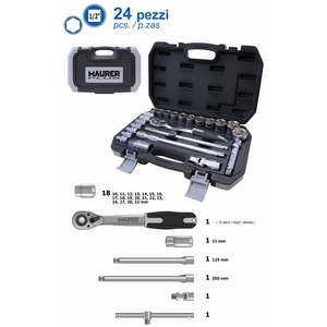 Maurer PLUS 1/2 da 24 pezzi \ "presa di guida e accessori Set 92684 modello - Product Image 2