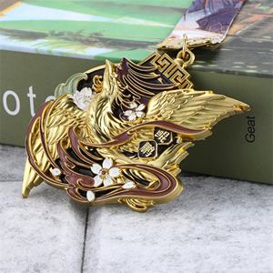 Diseña tu propia medalla personalizada de aleación de zinc, medalla de metal en oro, plata y bronce, medalla deportiva para maratón con cinta. - Product Image 6