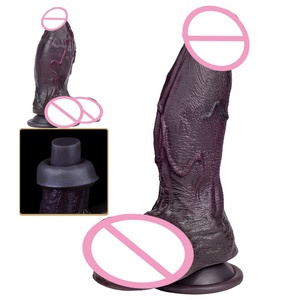 Premium Dual Layer Black Realistic <b>Dildo</b> with Flexible Sucker Discreet Adult Toy, Thick Penis Shaft for Anal Vaginal Stimulation - Product Image 1