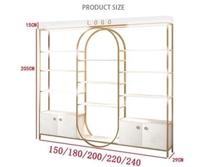 2025 Luxury Beauty Salon Light Display Shelf Cosmetics Nail Skin Care <b>Stand</b> Cabinet Store Display Shelf Storage Rack - Product Image 5