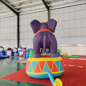Ballon géant gonflable en forme d'éléphant, modèle de dessin animé attrayant pour les fêtes, utilisé dans le cirque avec souffleur pour la saison du carnaval. - Product Image 5