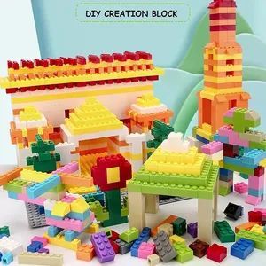 Set di mattoncini fai da te per bambini 250g fondotinta in stile particella mista in mattoncini piccolo pacchetto di accessori in plastica giocattolo - Product Image 4