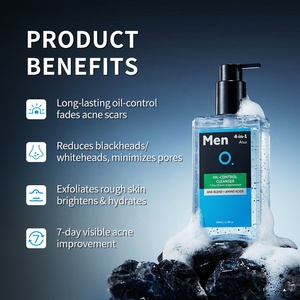 Nettoyant <span class=keywords><strong>Visage</strong></span> à la Glace et au Sable pour Hommes 4 en 1 Contrôle du Sébum Acné Niacinamide Réducteur de Pores Exfoliant Rasage Hydratant Nettoyant Doux - Product Image 5