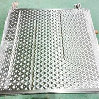 Échangeur de chaleur à plaques à fossettes en acier inoxydable pour réservoir de refroidissement du lait, machine à glaçons, entrepôt frigorifique, refroidisseur à film tombant