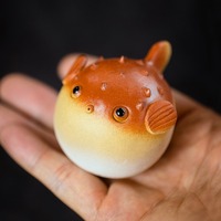 Accessoire de thé Gongfu chinois traditionnel pour le bureau, adorable figurine de poisson-bouffant pour le bureau ou la salle d'étude