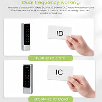 Lector de Control de Acceso WiFi Tuya App, Resistente a la Intemperie, Carcasa Metálica, Código de Acceso, Doble Frecuencia, Tarjeta RFID, 12V/24V