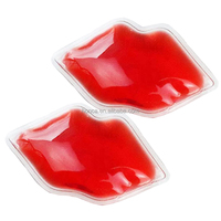 Pack de gel promotionnel très vendu pour le soin des lèvres à domicile, compresses de gel chaud/froid réutilisables en forme de lèvres, pack de gel glacé