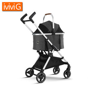 M301 lüks taşınabilir 4-Wheel alüminyum evcil hayvan taşıyıcı küçük boy katlanabilir köpek ve kedi seyahat arabası açık ve kapalı kullanım için - Product Image 6