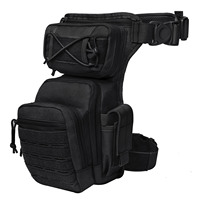 Sac de cuisse tactique Molle Tan découpé au laser unisexe Sac de taille multi-usage avec fermeture à glissière et doublure en PVC pour outils de chasse