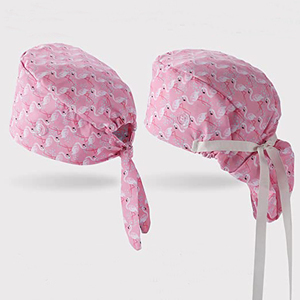 Giá Đỡ Tóc Đuôi Ngựa Thiết Kế In Theo Yêu Cầu Mũ Chà Y Tá Lót Satin Có Nút - Product Image 4