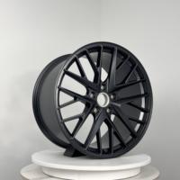 Jantes en alliage de voiture personnalisées en gros, 21 pouces, PCD 5x130, noir brillant, jantes sport, ET69, CB 71.56 pour Porsche Cayenne SUV