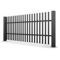 Panel de Cerca de Aluminio con Certificación CE, Barra Plana Vertical, Pantalla de Privacidad, Recubrimiento en Polvo Negro Mate, Tamaño Personalizado